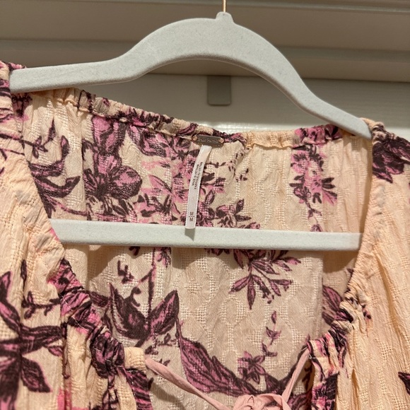 Free People Sunbaked Swing Dress in Peach Combo - Picture 6 of 8